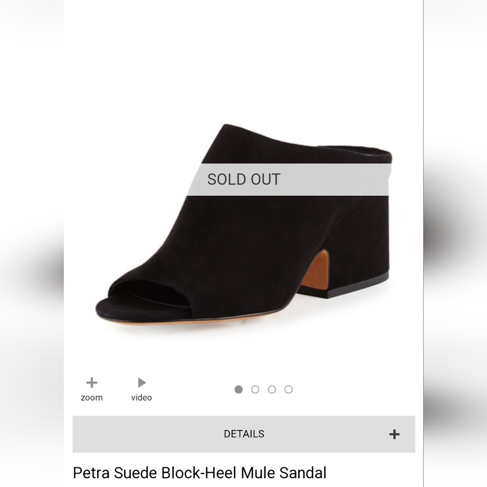 SOLD Vince Petra Suede Block-heel Mule 6.5